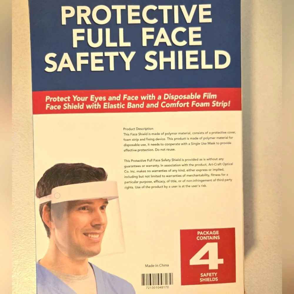 FULL FACE SAFETY SHIELDS 4 PK